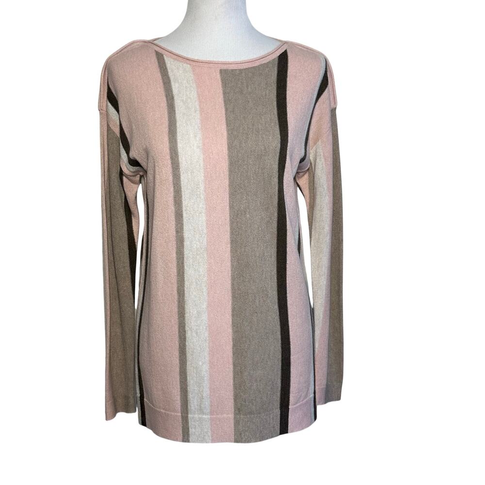 Etcetere Striped Soft Wool Blend Sweater Size S